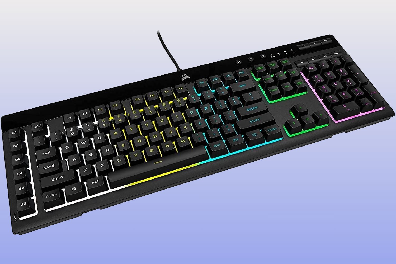 corsair k55 rgb pro membrane wired gaming keyboard