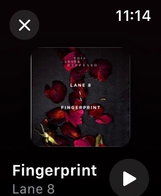 Music Recognition app showing identified track.