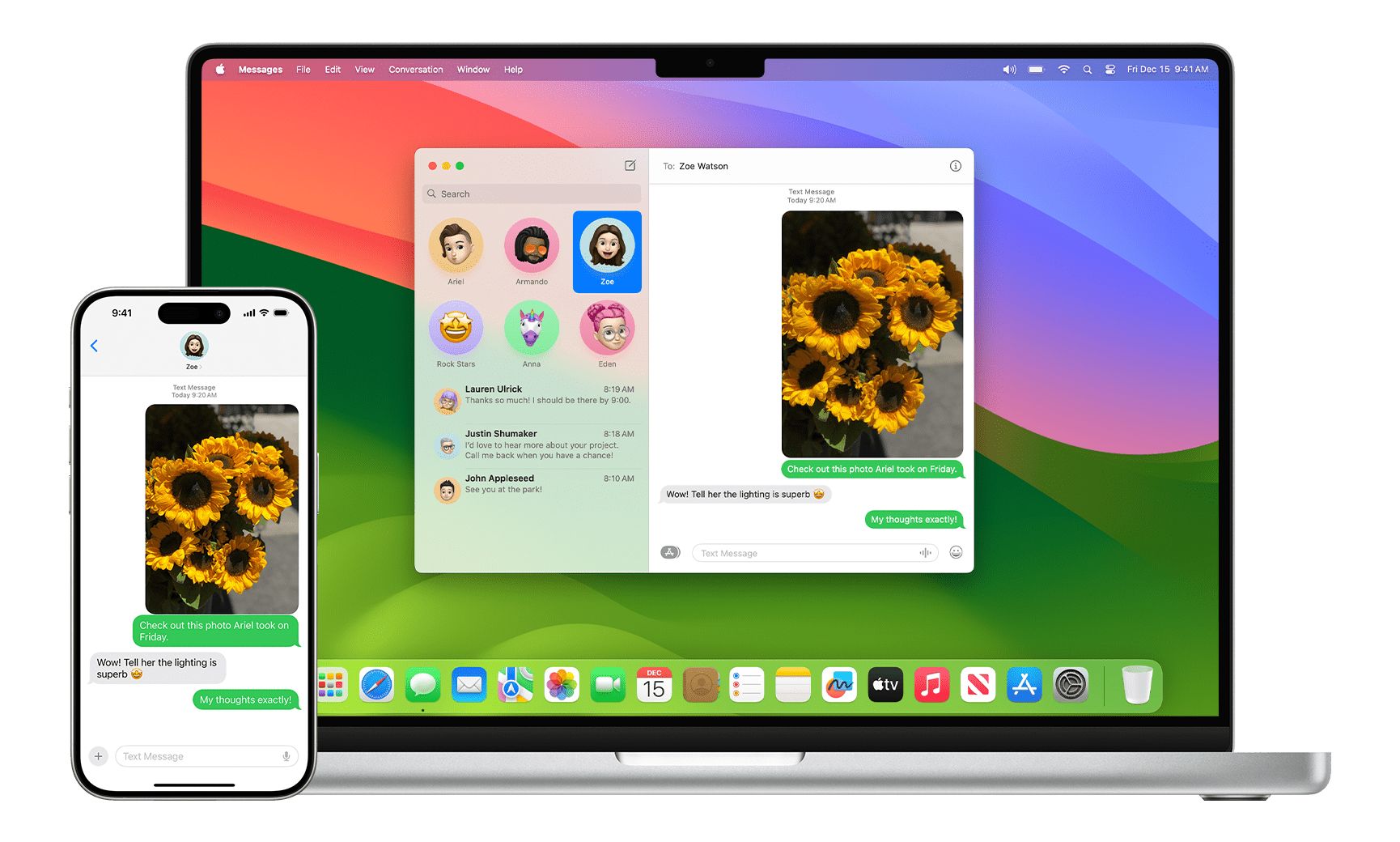 Messages app on iPhone and Mac.