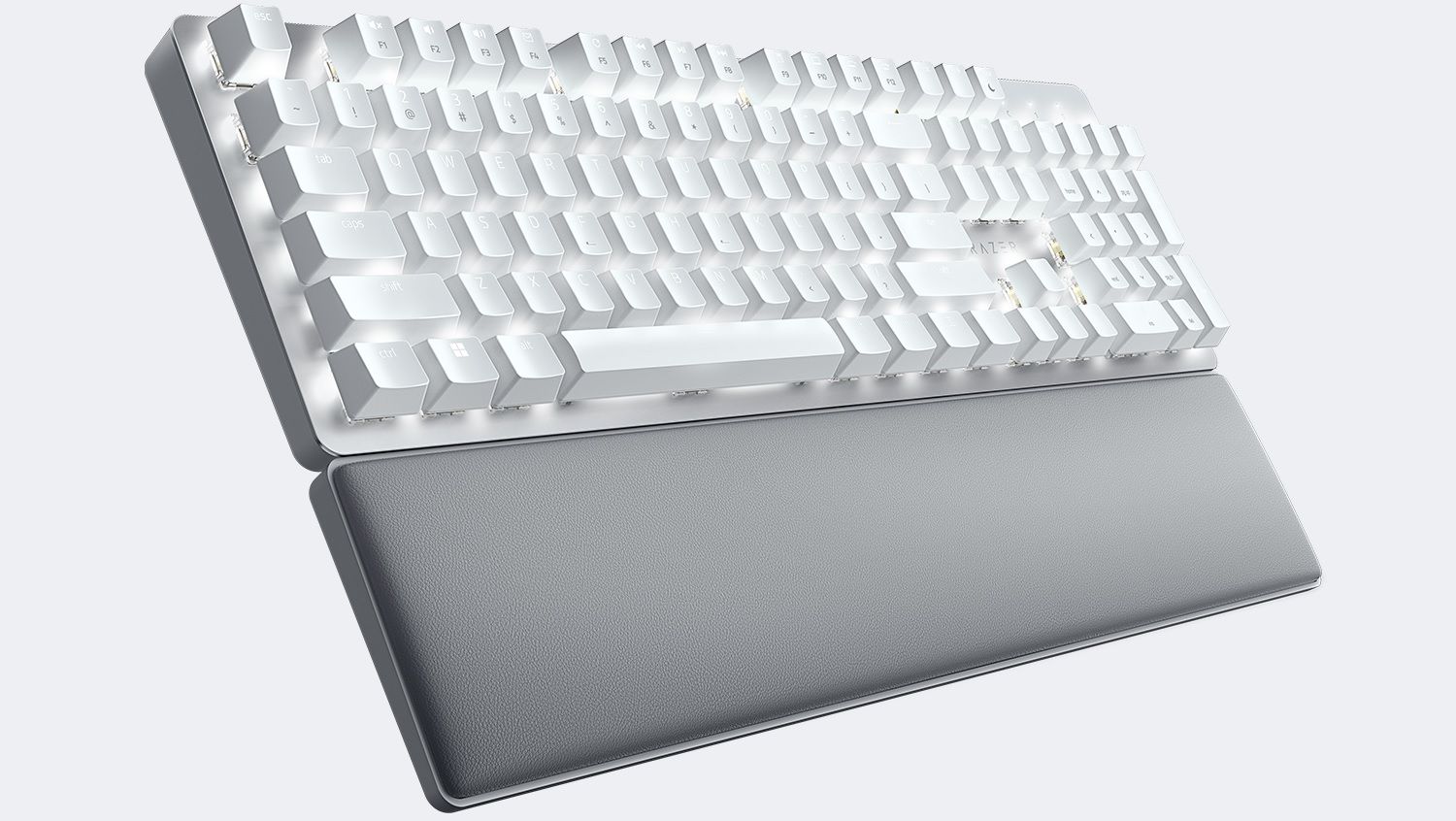 razer pro type ultra wireless mechanical keyboard with white finish