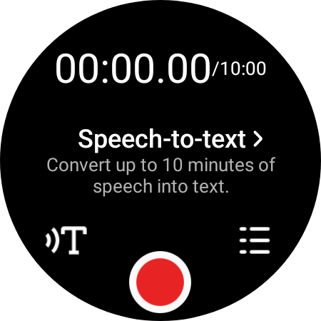 Samsung Galaxy Watch Voice Recorder App.