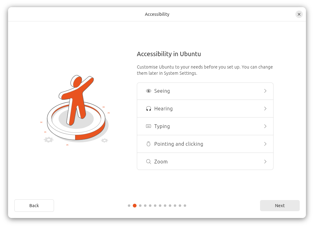 Select your accessibility options.