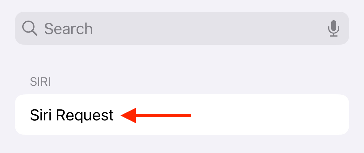 Siri Request for Vocal Shortcuts in iPhone Accessibility settings.