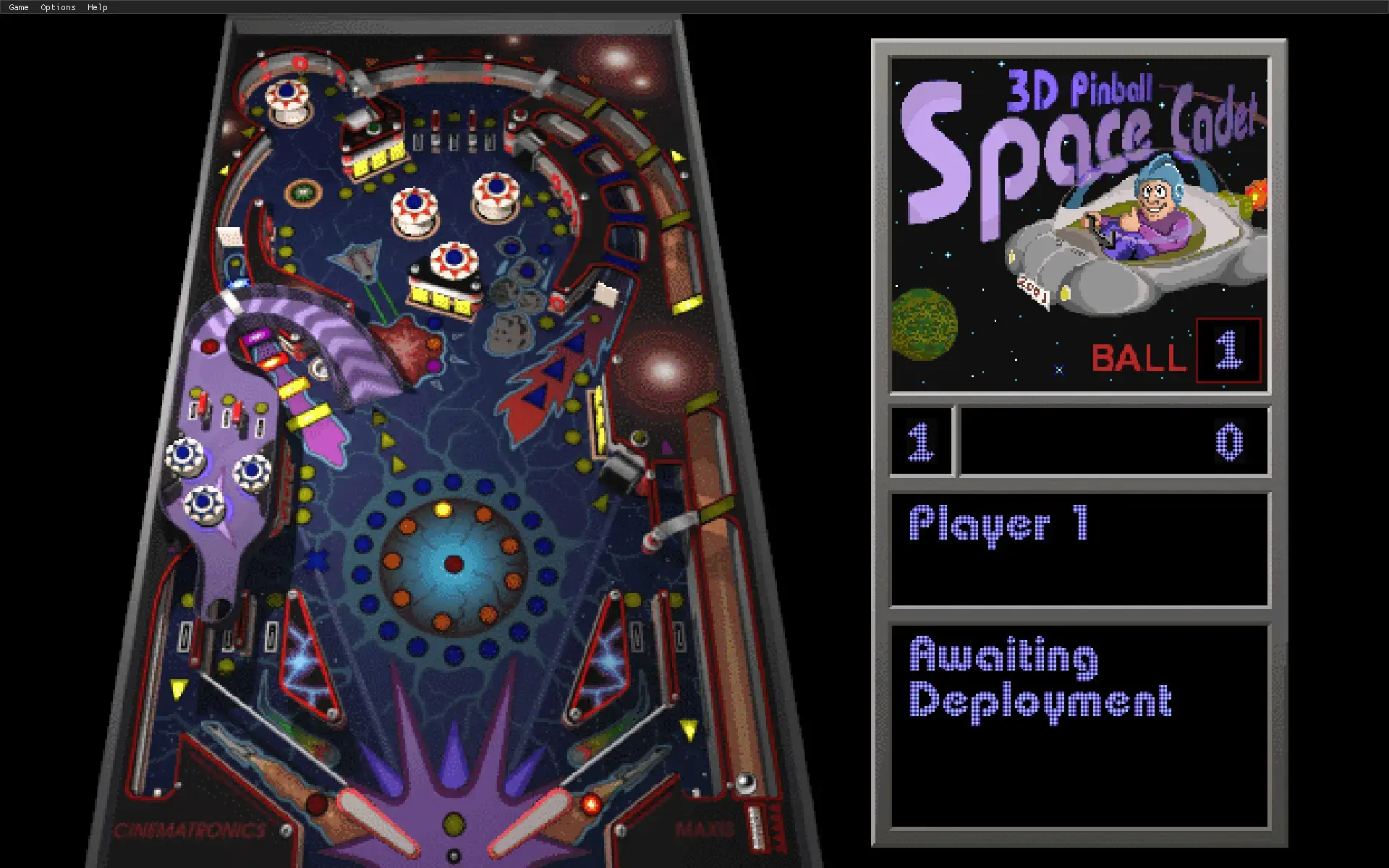 Space Cadet Pinball Screenshot.