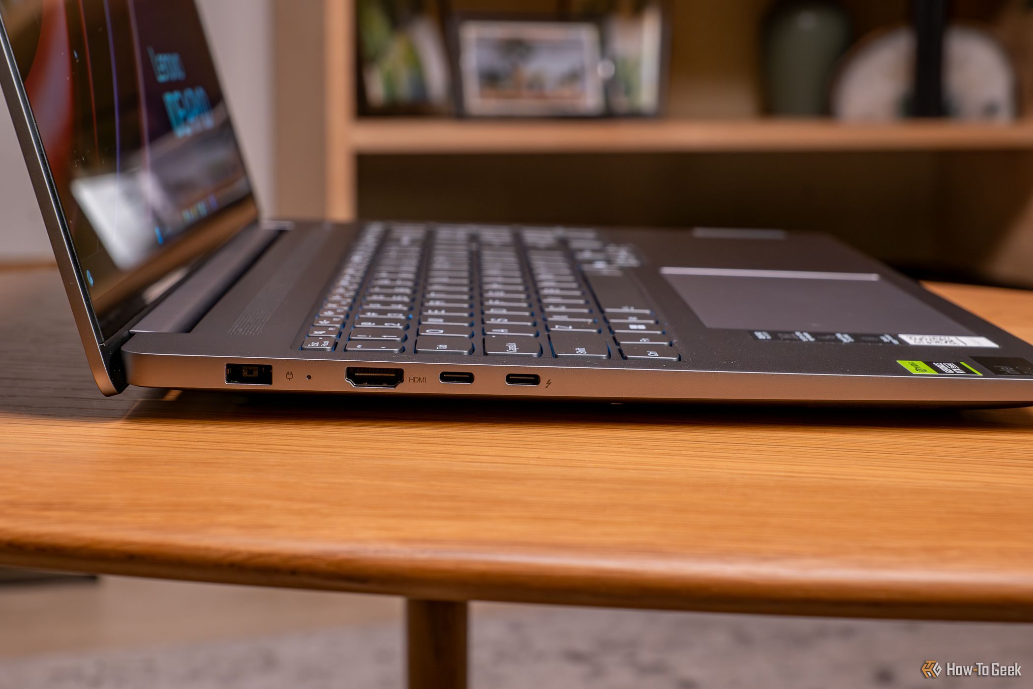 The ports on the left of the Ideapad Pro 5i,