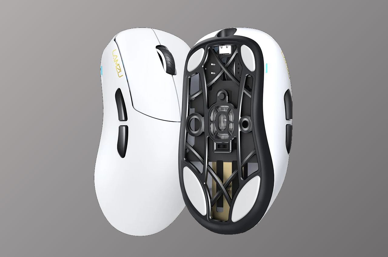 top and bottom of lamzu thorn wireless gaming mouse