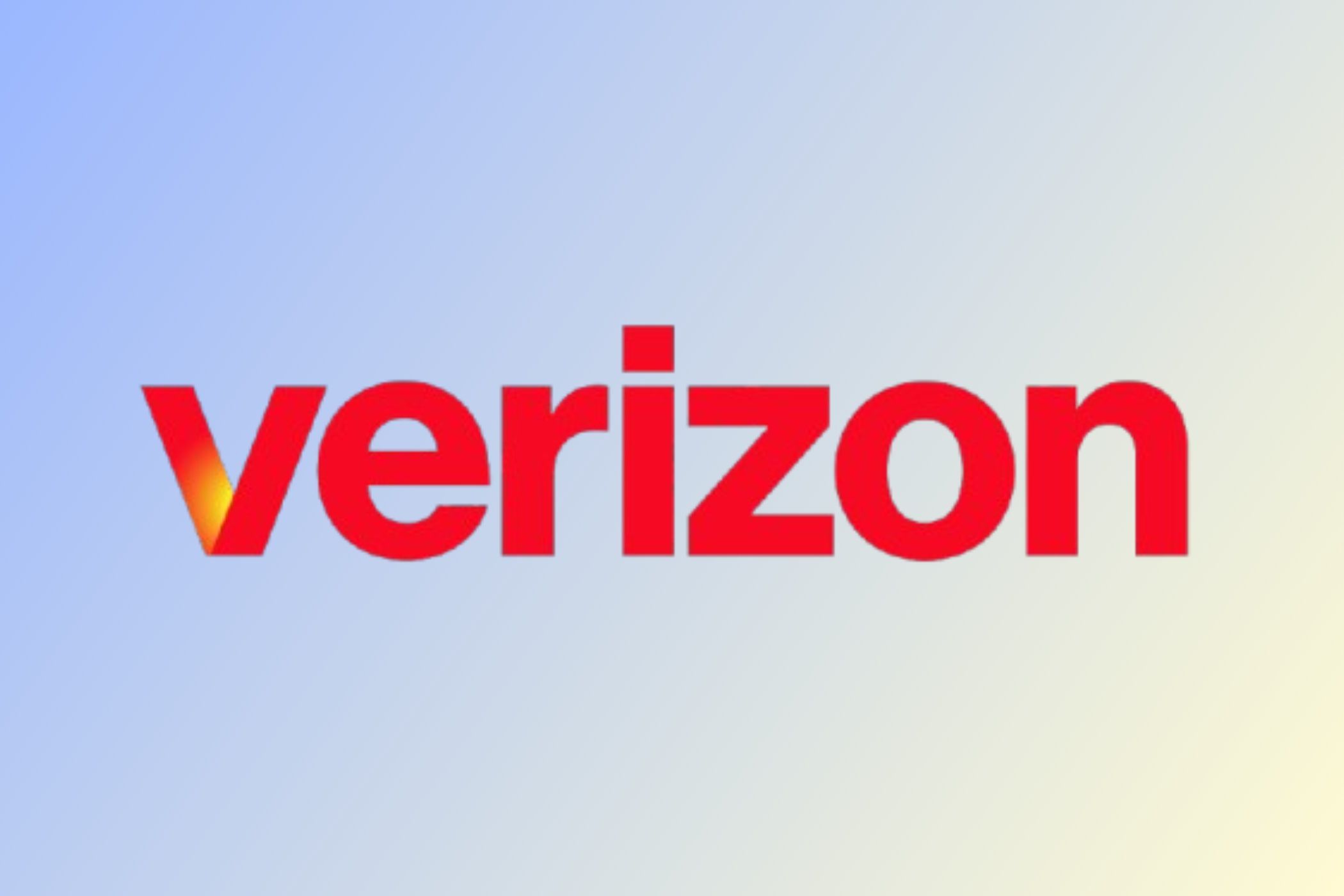 Verizon logo on gradient background