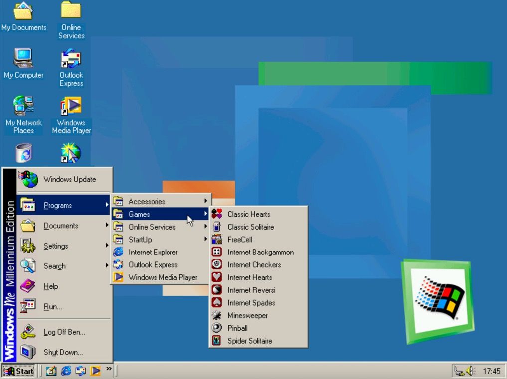 The Windows Me Start Menu