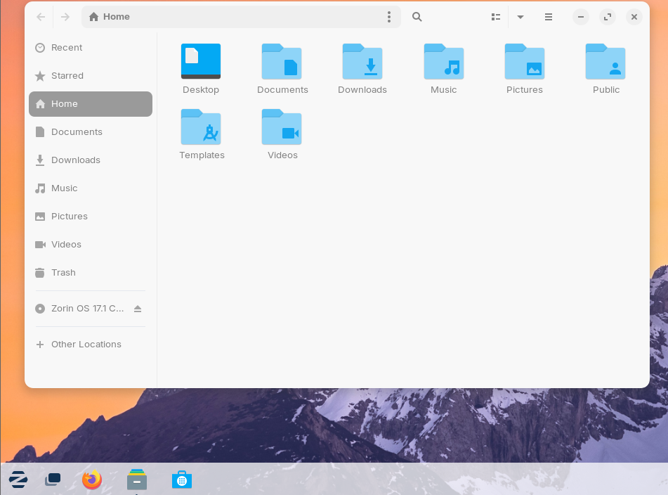 Zorin File Explorer.