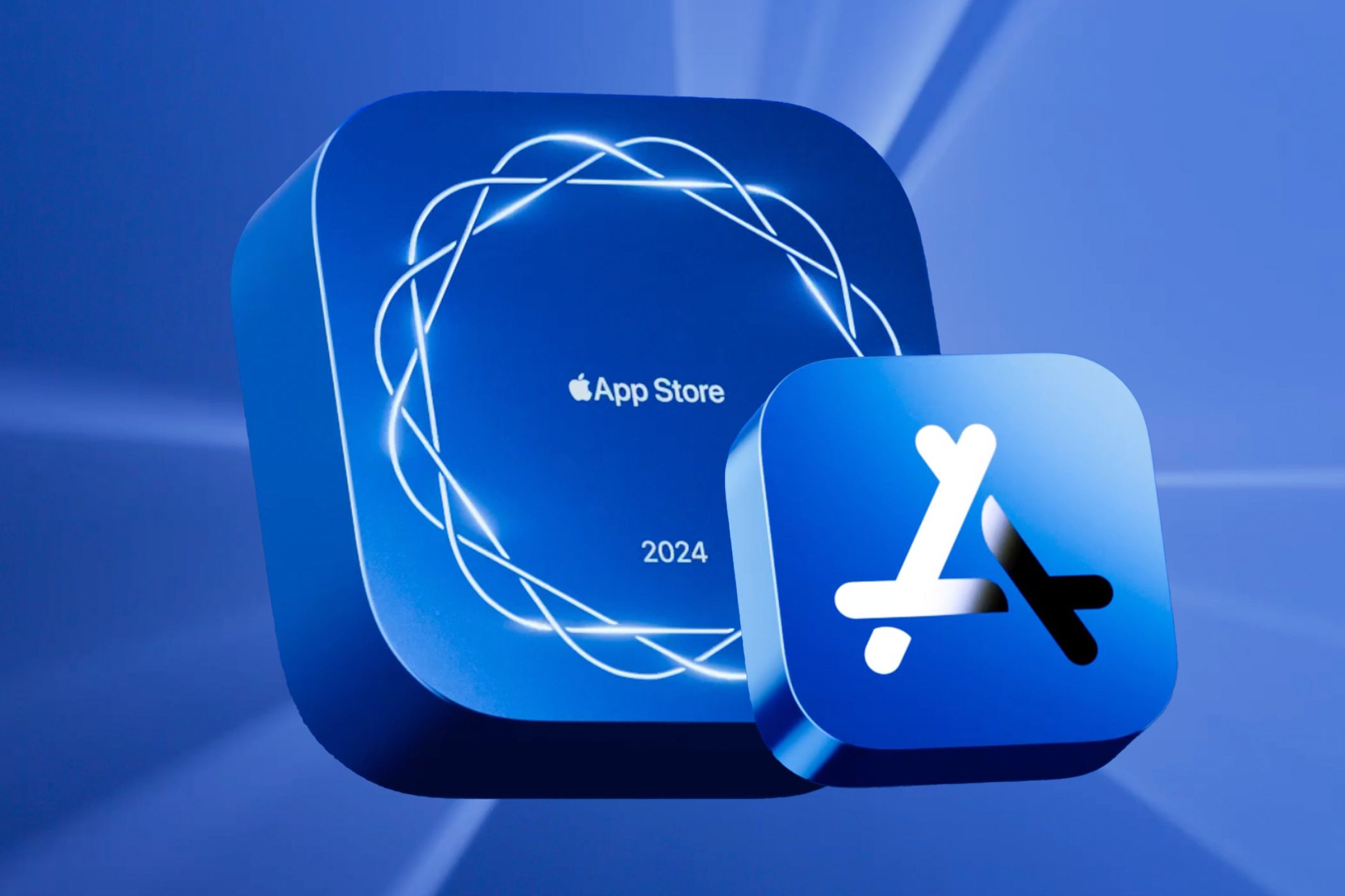 The Apple App Store logo alongside an App Store 2024 award.