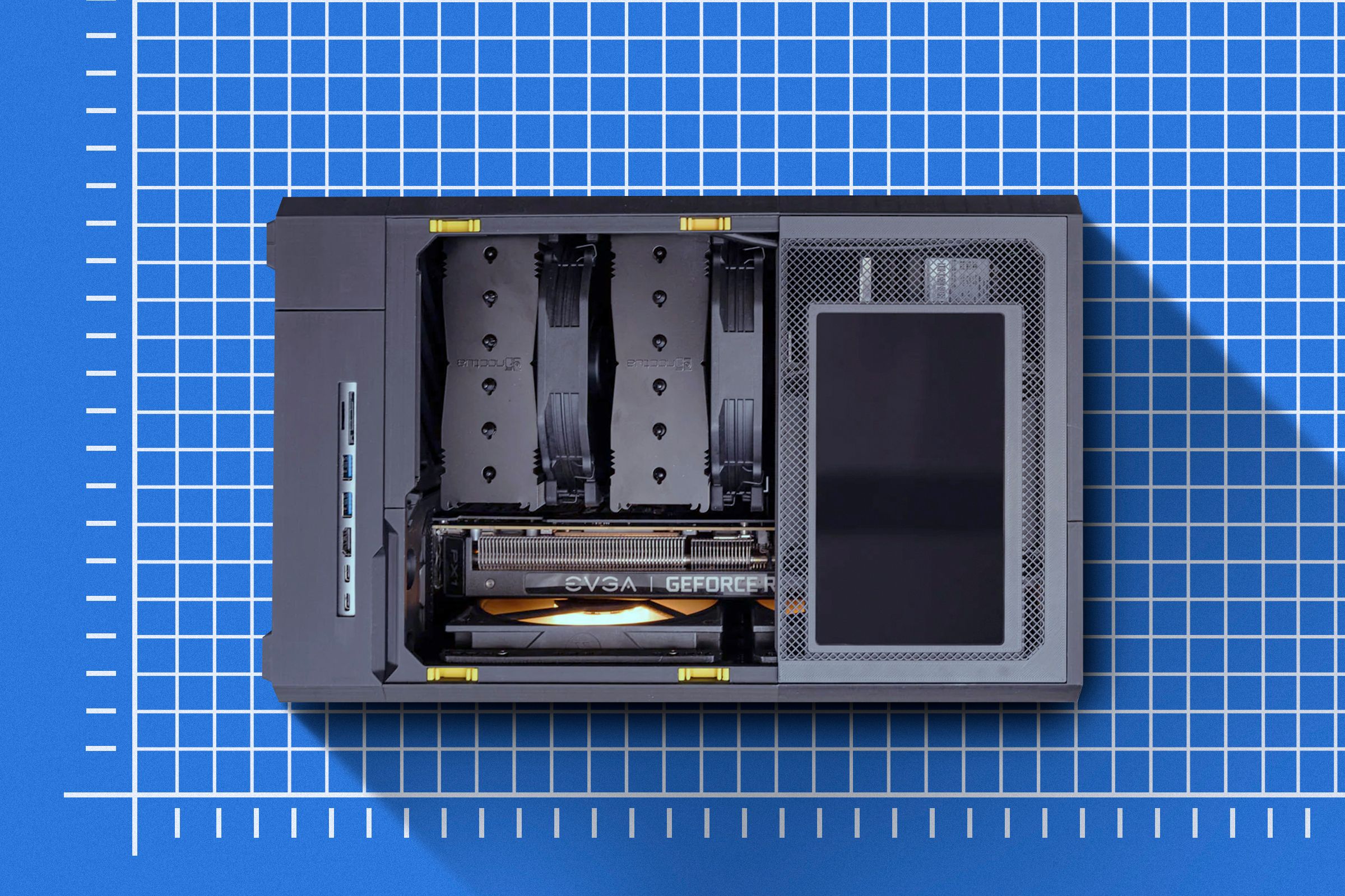 A 3D printed PC case.