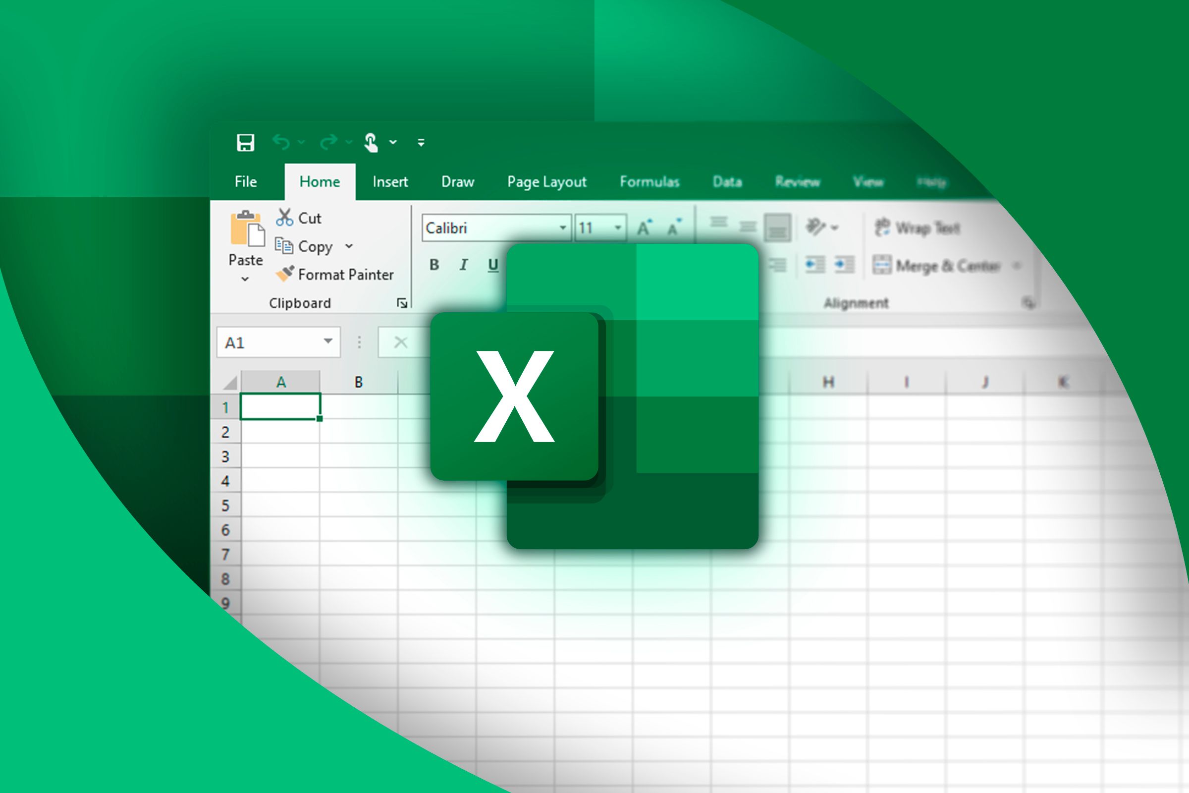 An Excel spreadsheet in the background with the Excel logo in front.