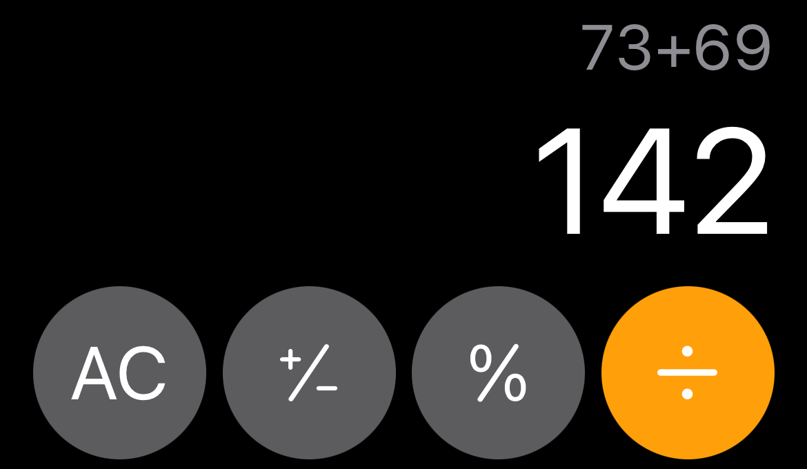 Can expression in the Calculator app on iPhone.