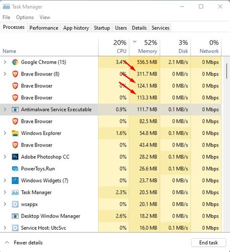 Check other Background Running Processes