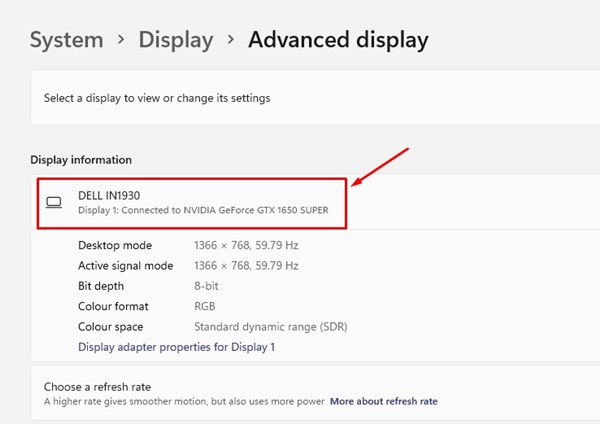 Display information