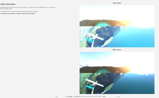 how your display looks before and after the calibration