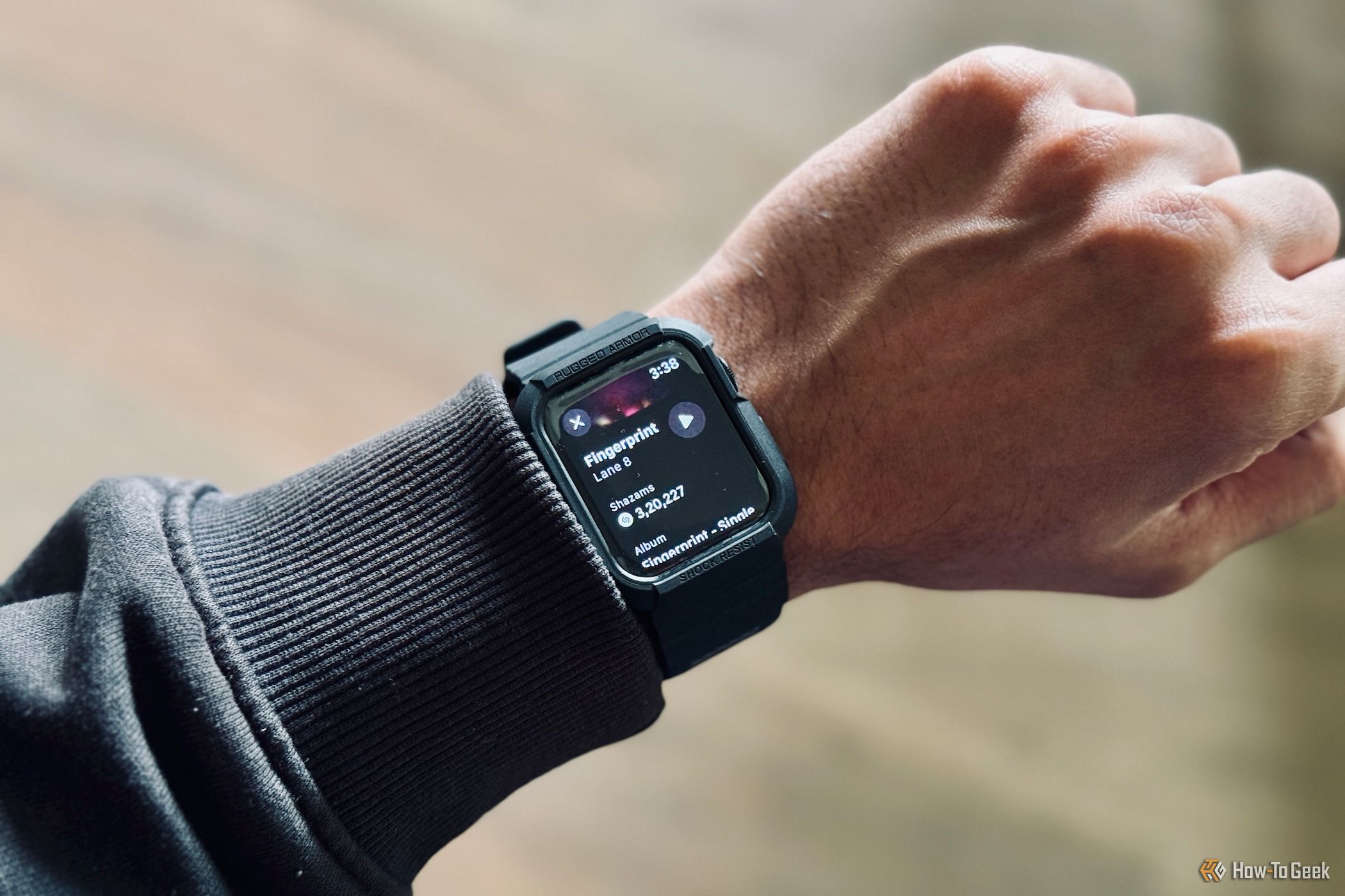 Music Recognition app on an Apple Watch.