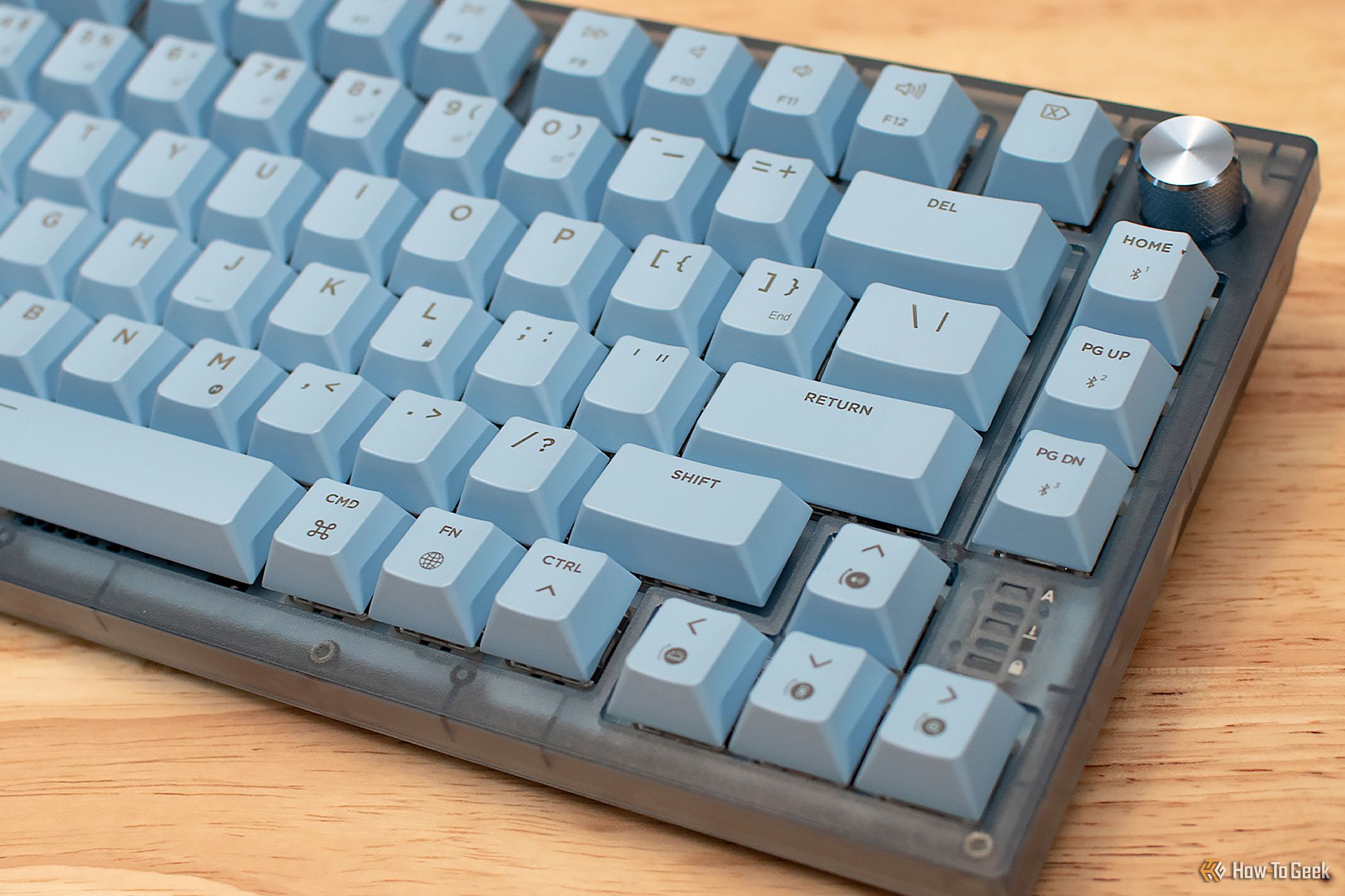 Left side of the Corsair K65 Apple Edition mechanical Mac keyboard.