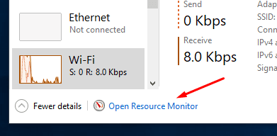 Windows 10 Resource Monitor