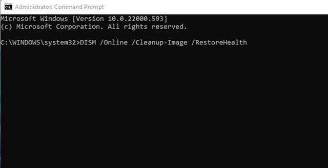 DISM /Online /Cleanup-Image /RestoreHealth