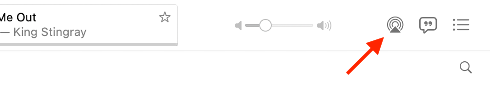 Apple Music "AirPlay Volcano" wireless audio icon.