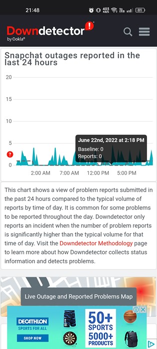 Check if Snapchat is Down