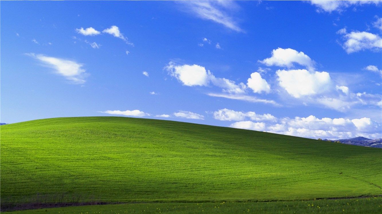 The Windows XP desktop background.