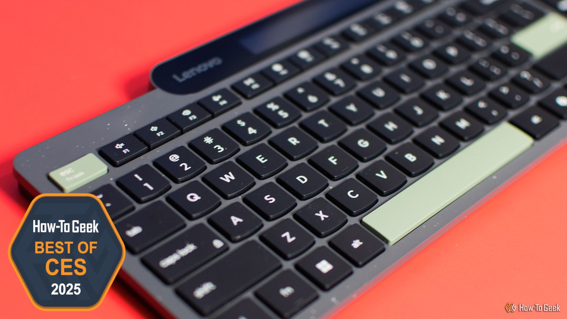 Lenovo Self Charging Wireless Keyboard at CES 2025.