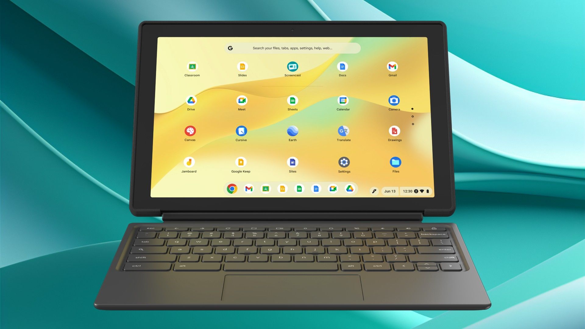 Acer Chromebook Tab 311 on a blue background