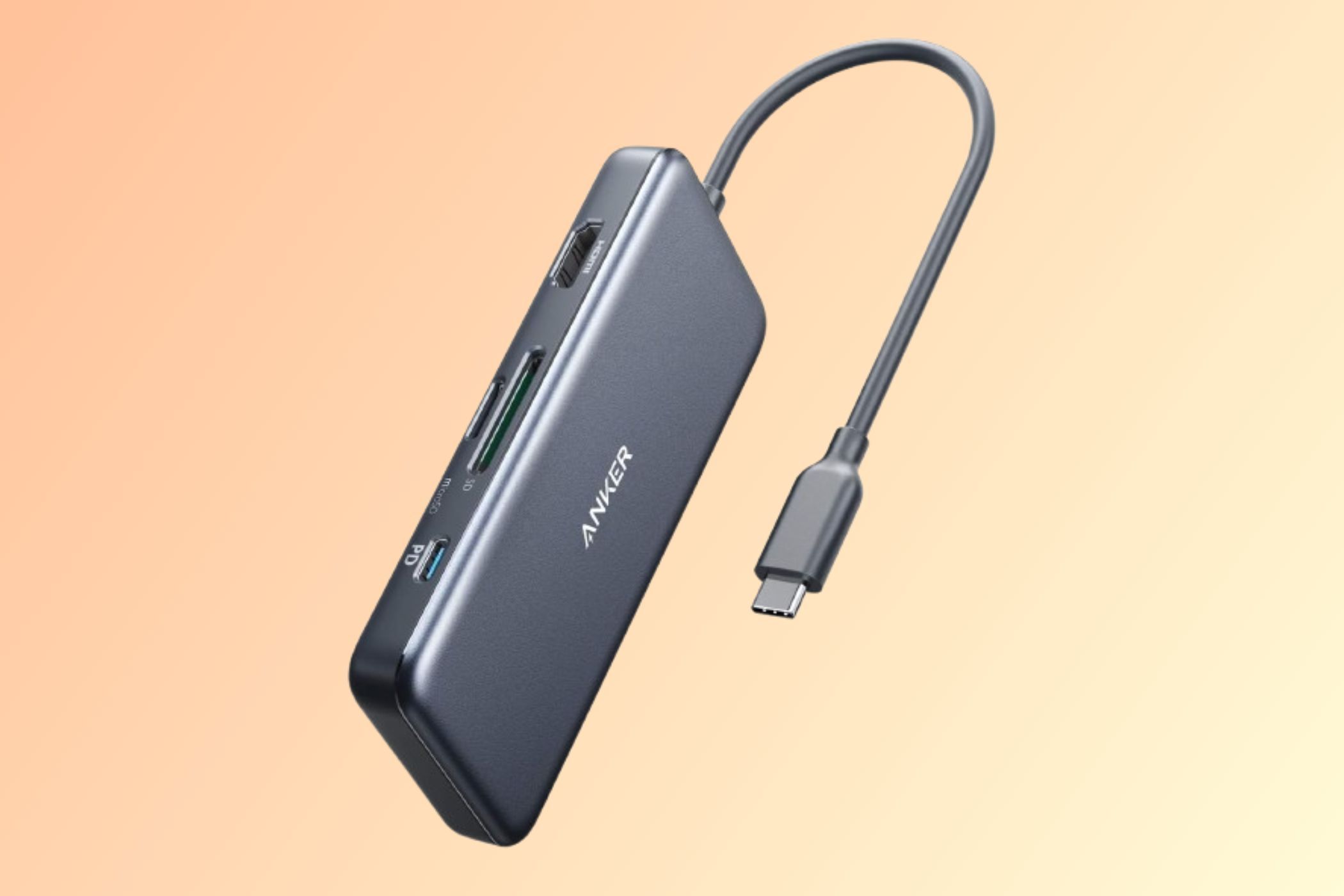 ANKER 341 7-in-1 USB-C Hub on a gradient background