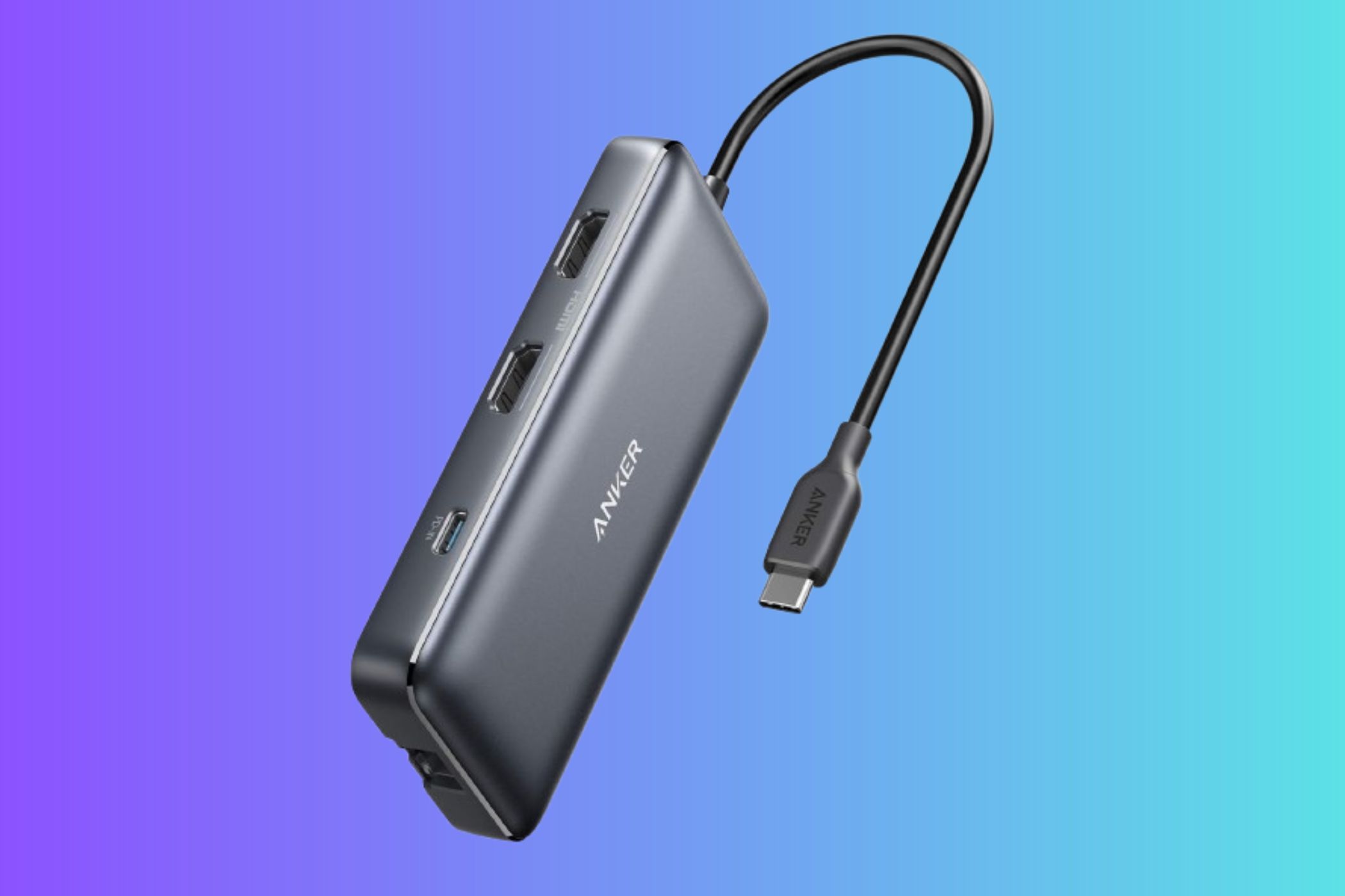 ANKER 553 8-in-1 USB-C Hub on a gradient background