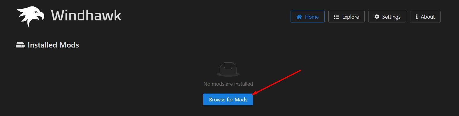Browse for Mods option in the Windhawk app.