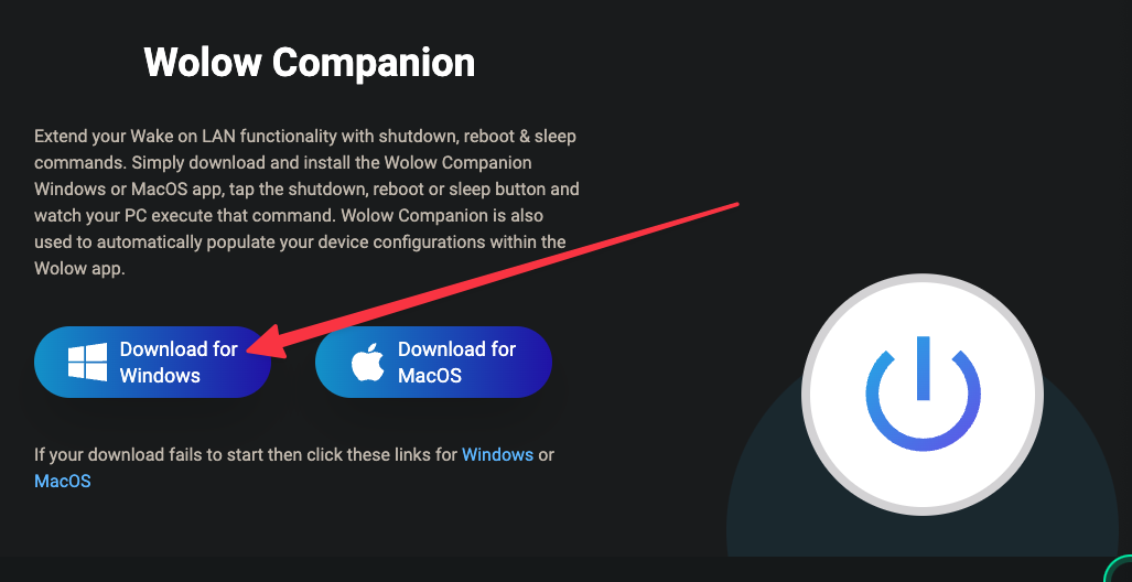 Downloading Wolow Companion for PC.