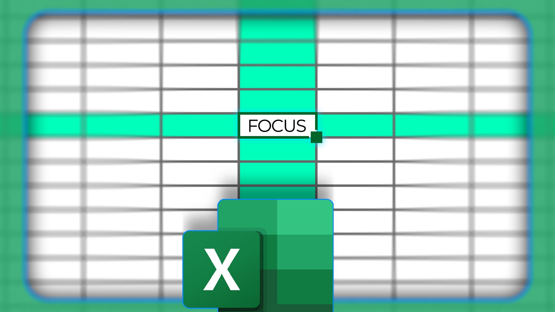 Excel logo with the focus mode feature highlighted.