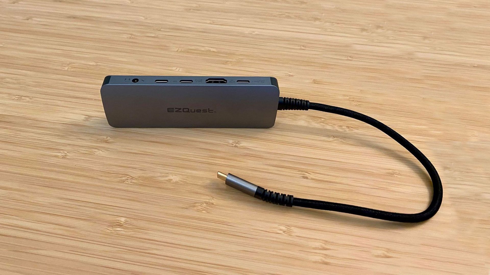 EZQuest 10-in-1 USB-C hub on desktop