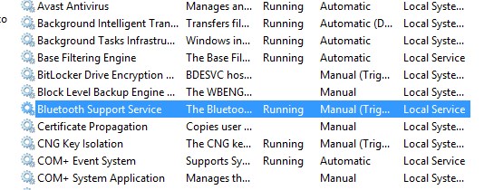 Bluetooth support service
