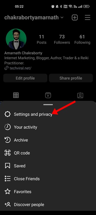 Settings and Privacy