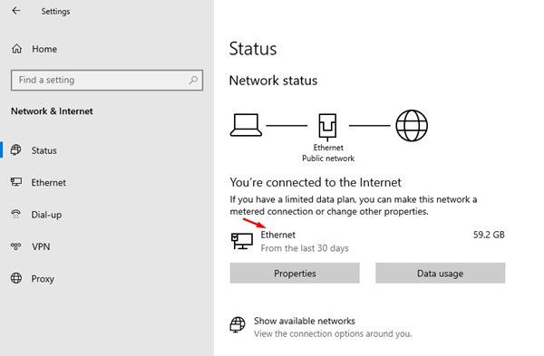 network adapter name