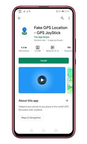 Install the Fake GPS Location