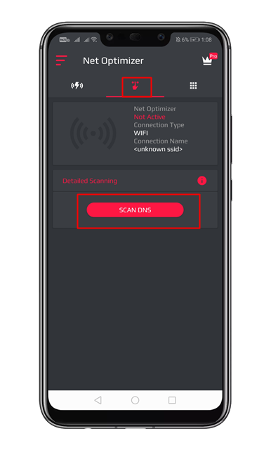 Tap on 'Scan DNS'