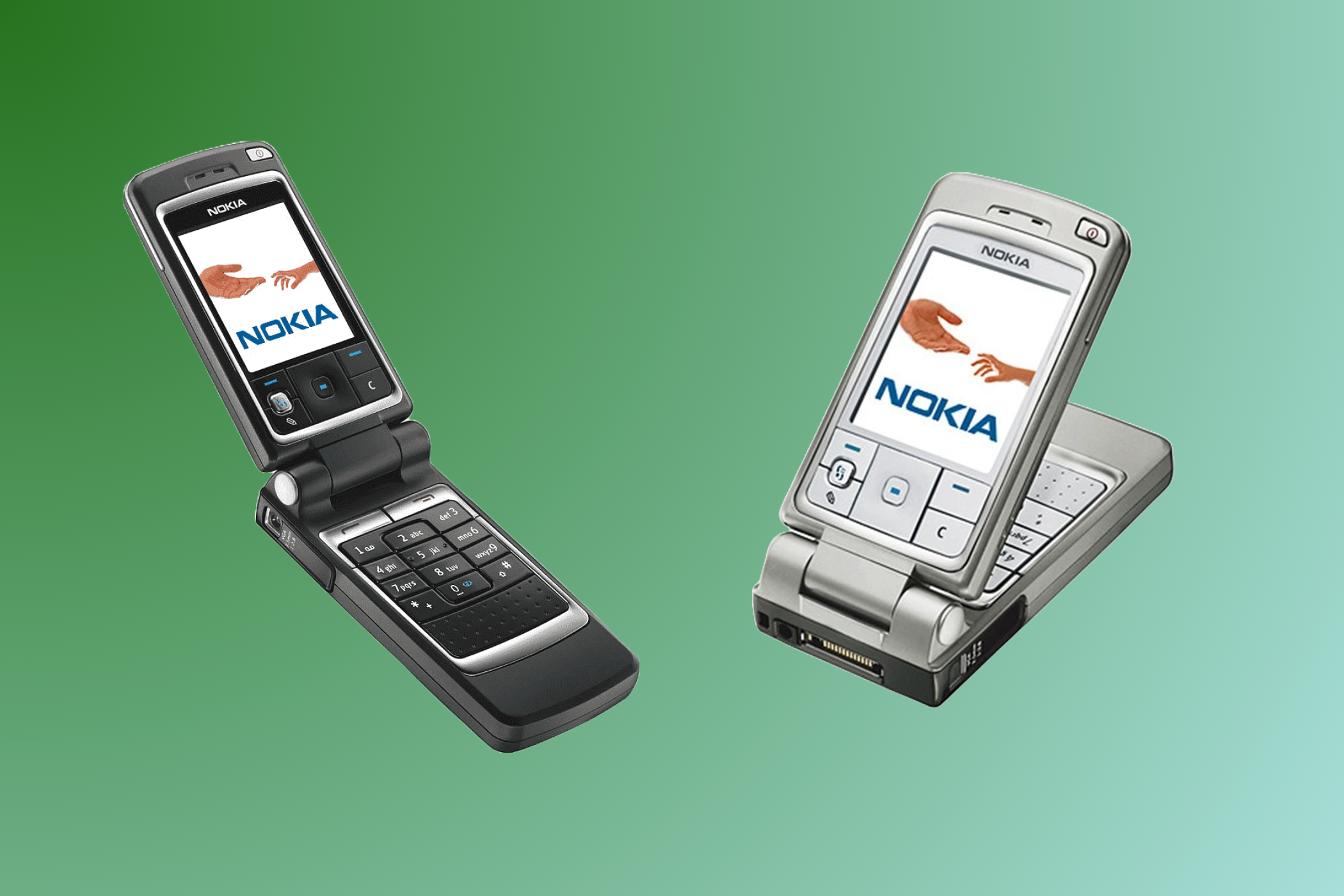 Nokia 6260 Symbian S60 clamshell smartphone.