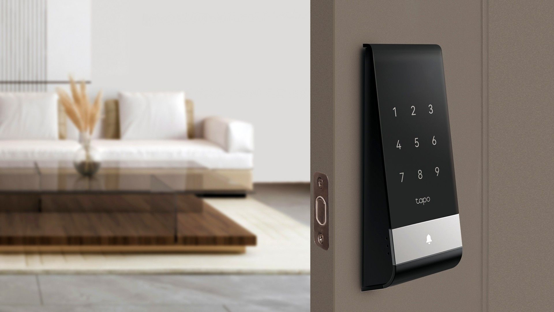 PalmKey Smart Lock on a bedroom door