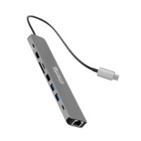 Plugable 9-in-1 USB-C Hub on a transparent background