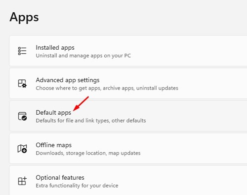 Default apps