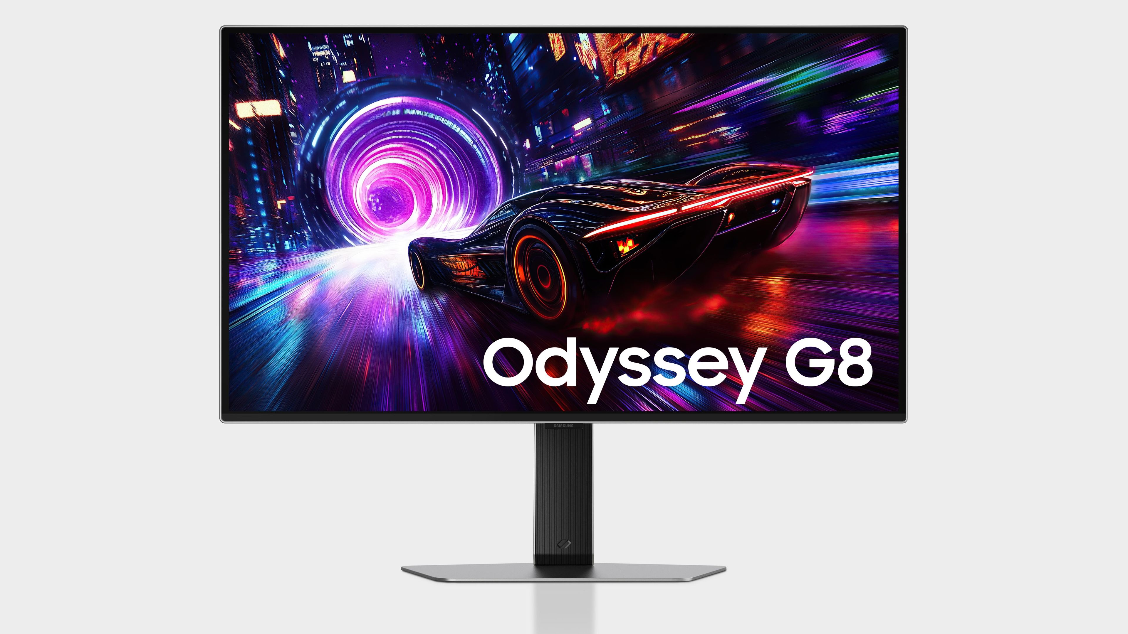 Samsung Odyssey G8 4K OLED gaming monitor.