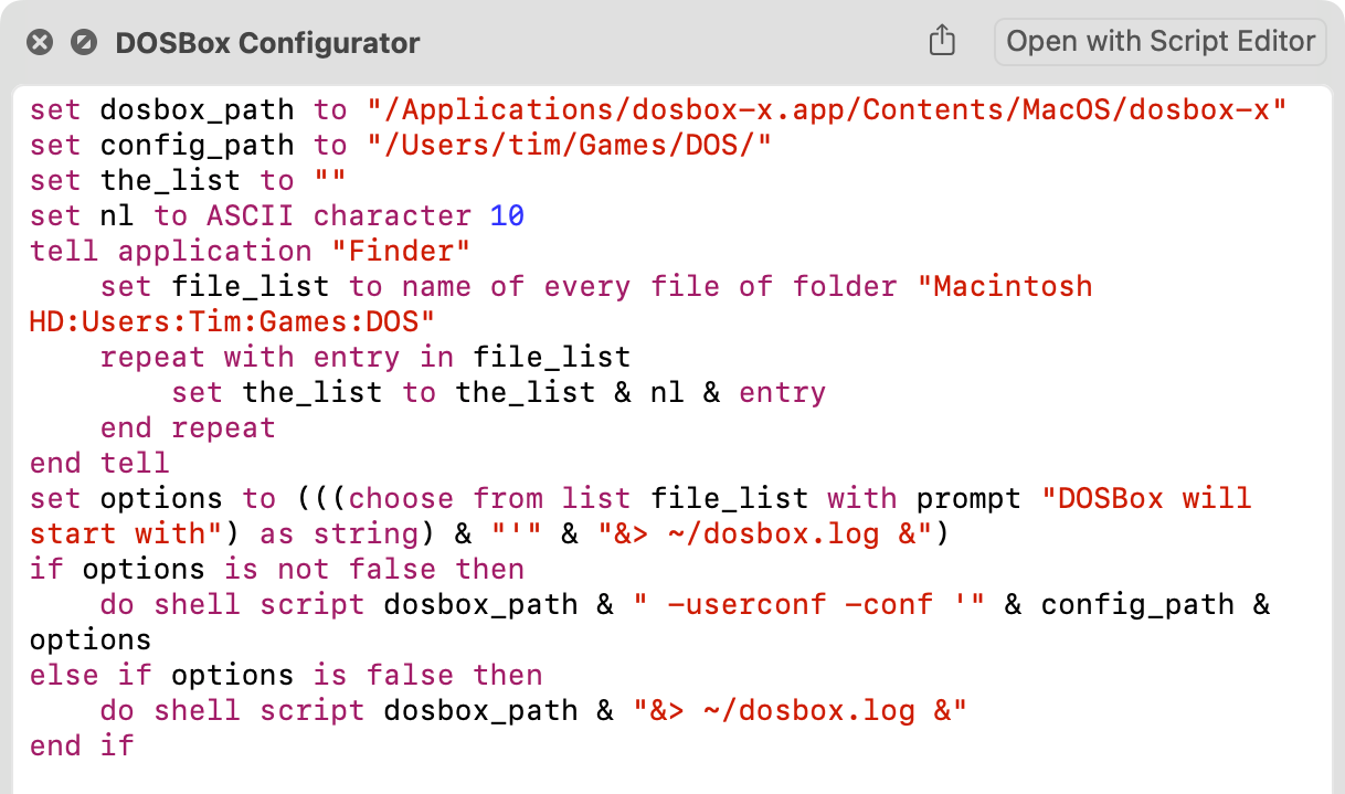 Quick Look preview of code with syntax highlighting.