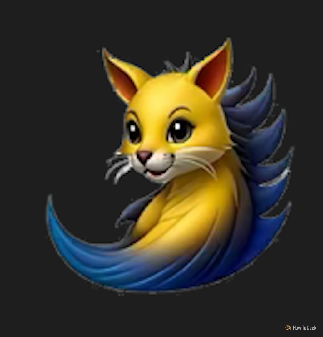 Cat creature made in Genmoji.