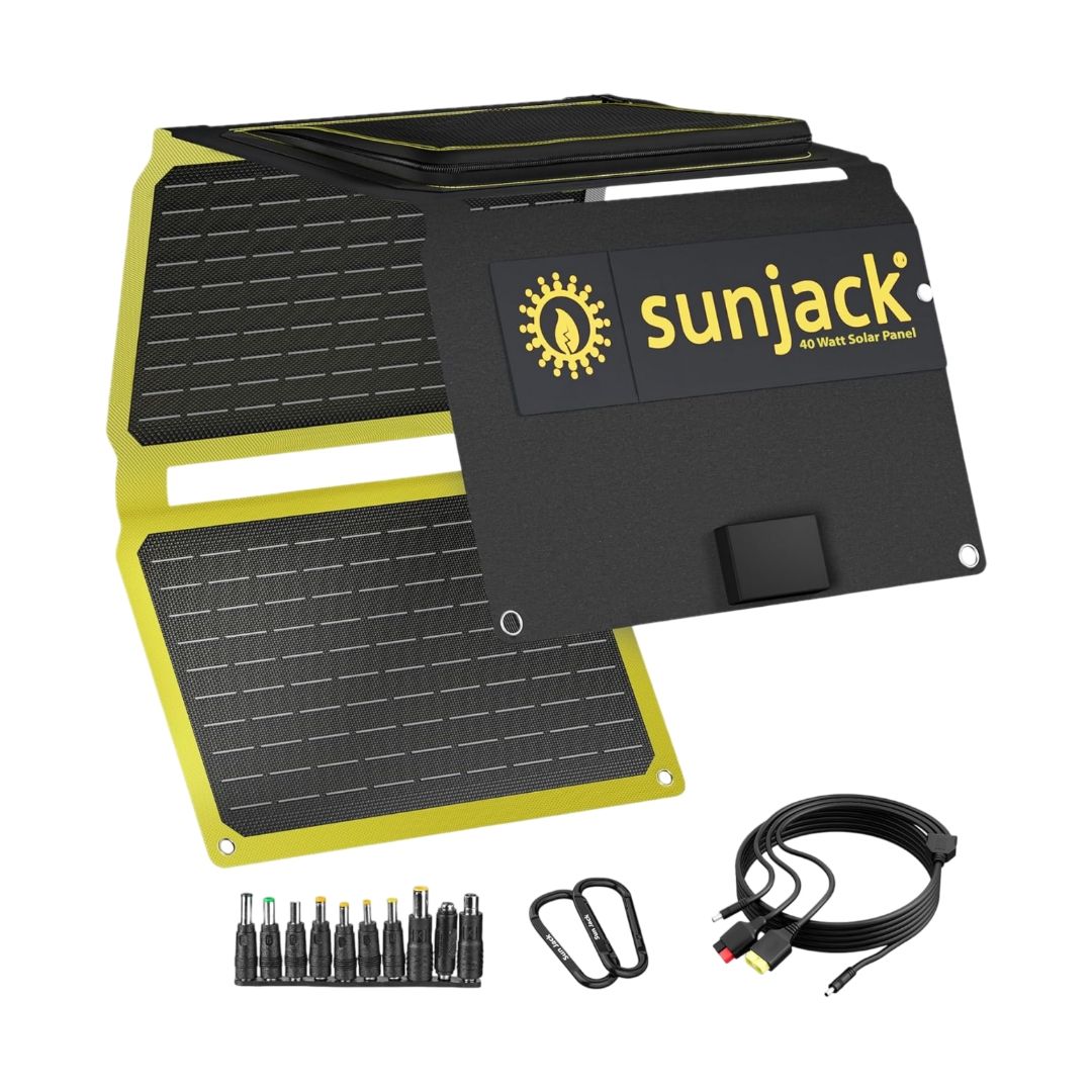 SunJack 40W Folding Portable Solar Panel Charger