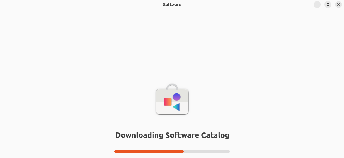 GNOME Software on Ubuntu showing software catalog download