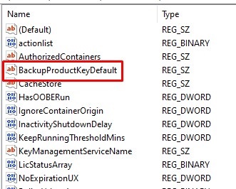 BackupProductKeyDefault